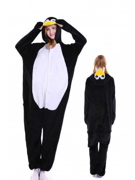 Penguin Kigurumi Onesie Pajamas Soft Flannel Unisex Animal Costumes