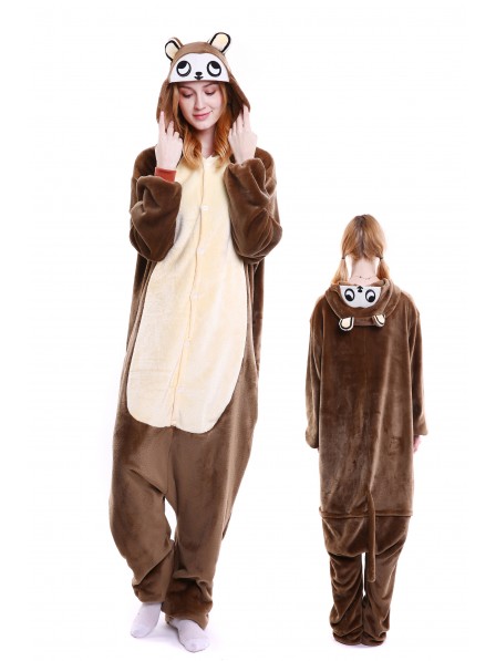 Monkey Kigurumi Onesie Pajamas Soft Flannel Unisex Animal Costumes
