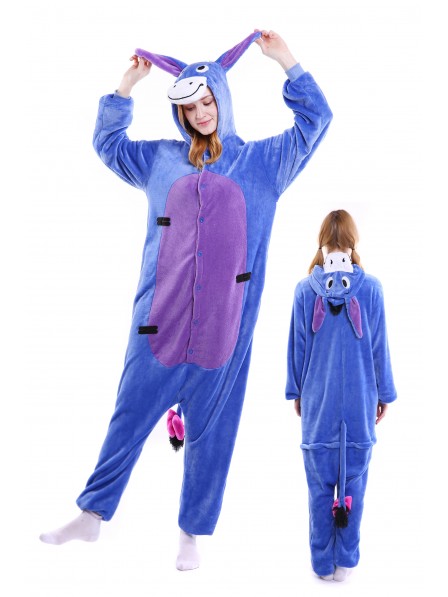 Donkey Kigurumi Onesie Pajamas Soft Flannel Unisex Animal Costumes