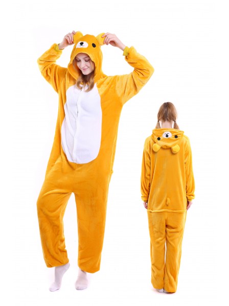 Rilakkuma Kigurumi Onesie Pajamas Soft Flannel Unisex Animal Costumes