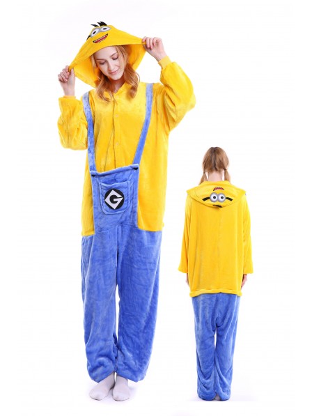 Minions Kigurumi Onesie Pajamas Soft Flannel Unisex Animal Costumes