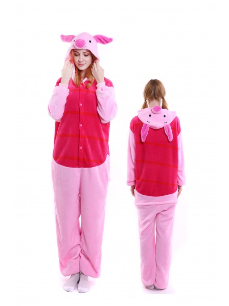Winnie the Pooh Piglet Kigurumi Onesie Pajamas Soft Flannel Unisex Animal Costumes