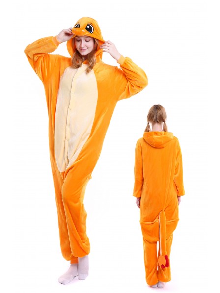 Charmander Kigurumi Onesie Pajamas Soft Flannel Unisex Animal Costumes