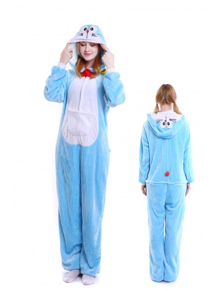 Doraemon Kigurumi Onesie Pajamas Soft Flannel Unisex Animal Costumes