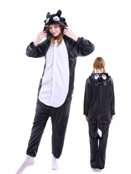 Wolf Kigurumi Onesie Pajamas Soft Flannel Unisex Animal Costumes