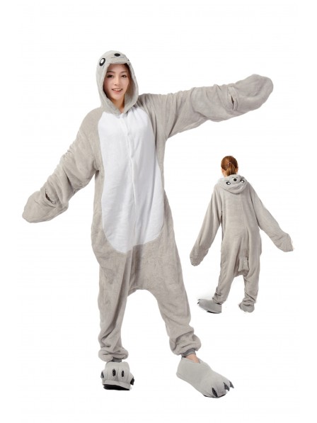 Seal Kigurumi Onesie Pajamas Soft Flannel Unisex Animal Costumes