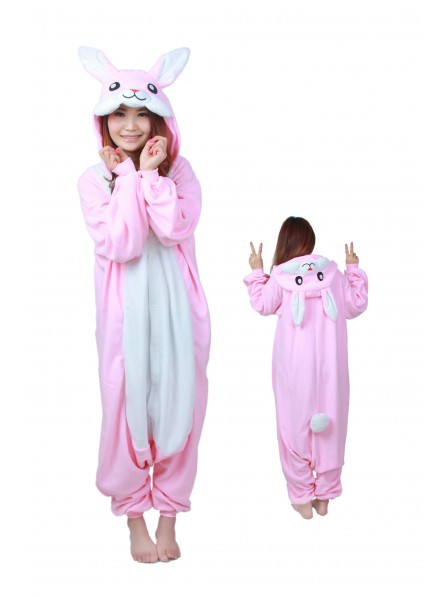 Rabbit Kigurumi Onesie Pajamas Soft Flannel Unisex Animal Costumes