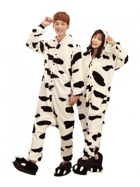 Cow Kigurumi Onesie Pajamas Soft Flannel Unisex Animal Costumes