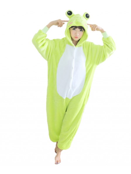 Frog Kigurumi Onesie Pajamas Soft Flannel Unisex Animal Costumes