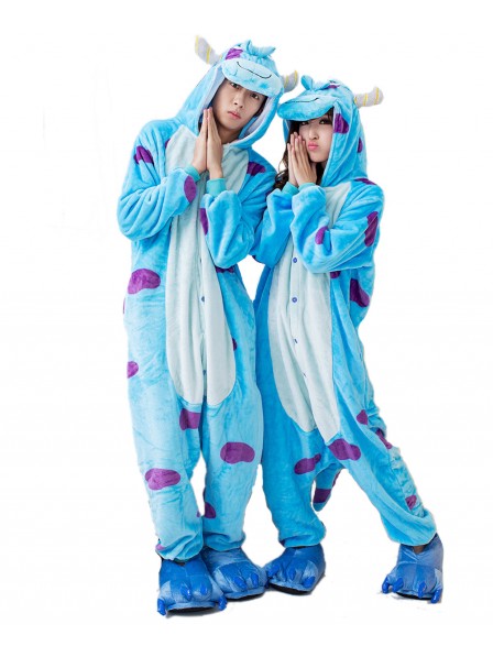 Sullivan Kigurumi Onesie Pajamas Soft Flannel Unisex Animal Costumes