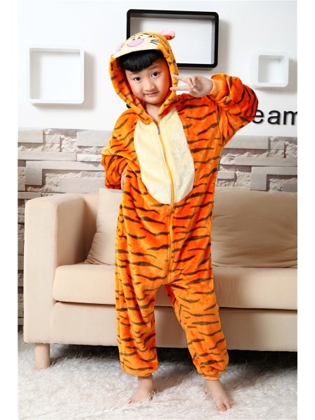 Tigger Onesie Kigurumi Pajamas Kids Animal Costumes For Teens