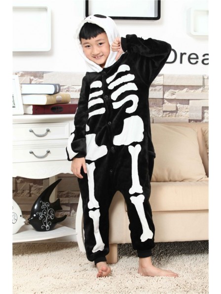 Skeleton Onesie Kigurumi Pajamas Kids Animal Costumes For Teens