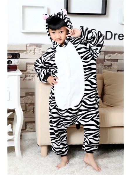 Zebra Onesie Kigurumi Pajamas Kids Animal Costumes For Teens