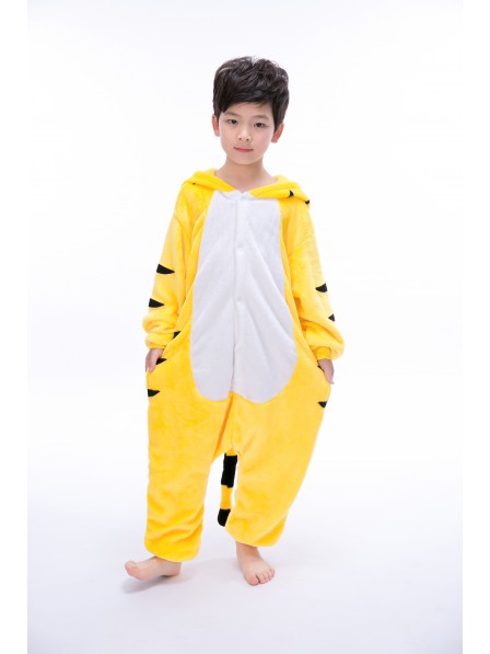 Tiger Onesie Kigurumi Pajamas Kids Animal Costumes For Teens