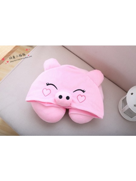 Pink Pig Neck Pillow