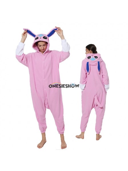 Pink Eevee Costume Onesie Halloween Outfit Party Wear Pajamas