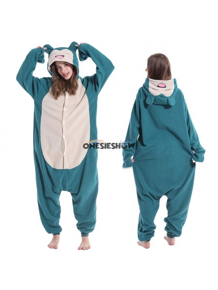 Snorlax Costume Onesie Halloween Outfit Party Wear Pajamas