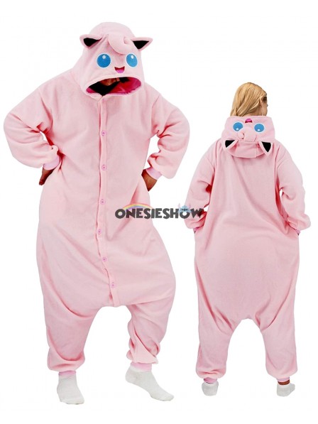 Jigglypuff Costume Onesie Halloween Outfit Party Wear Pajamas