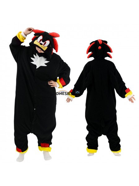 Shadow The Hedgehog Costume Onesie Halloween Outfit Party Wear Pajamas