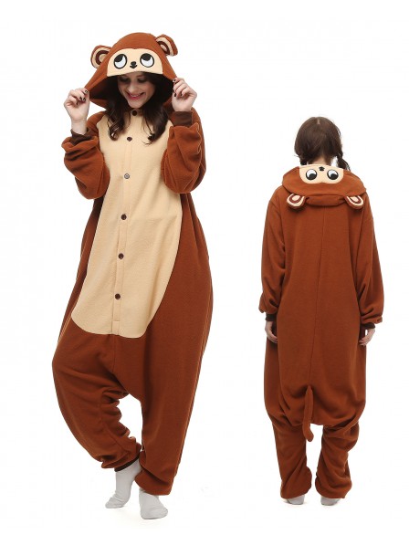 Monkey Kigurumi Onesie Pajamas Polar Fleece Animal Unisex Costumes