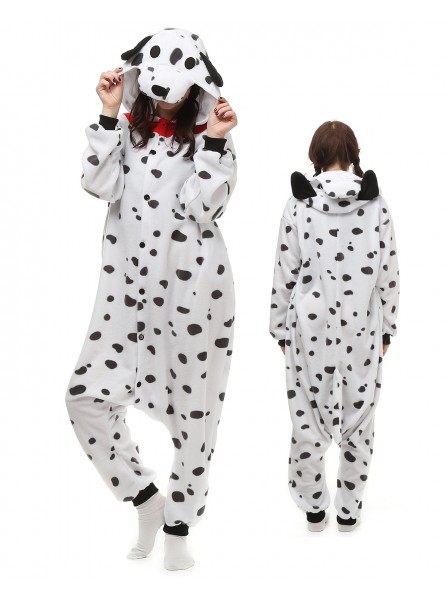 Spotted Dog Kigurumi Onesie Pajamas Polar Fleece Animal Unisex Costumes