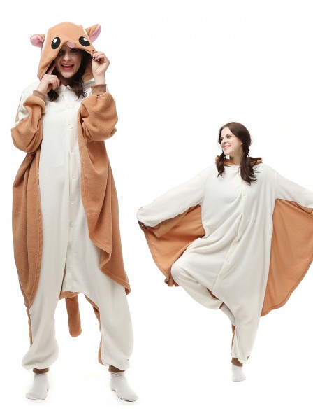 Flying Squirrel Kigurumi Onesie Pajamas Polar Fleece Animal Unisex Costumes