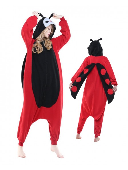 Ladybug Kigurumi Onesie Pajamas Polar Fleece Animal Unisex Costumes