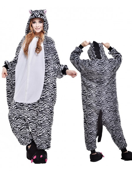 Zebra Kigurumi Onesie Pajamas Polar Fleece Animal Unisex Costumes